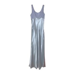 Vintage Baby blue velvet Satin dress